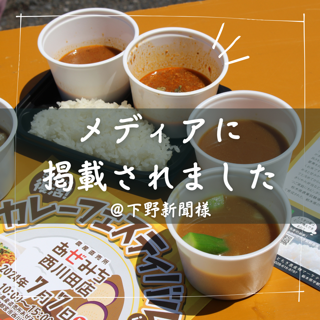 カレーフェスティバルの記事が「下野新聞」様WEB版に掲載されました。