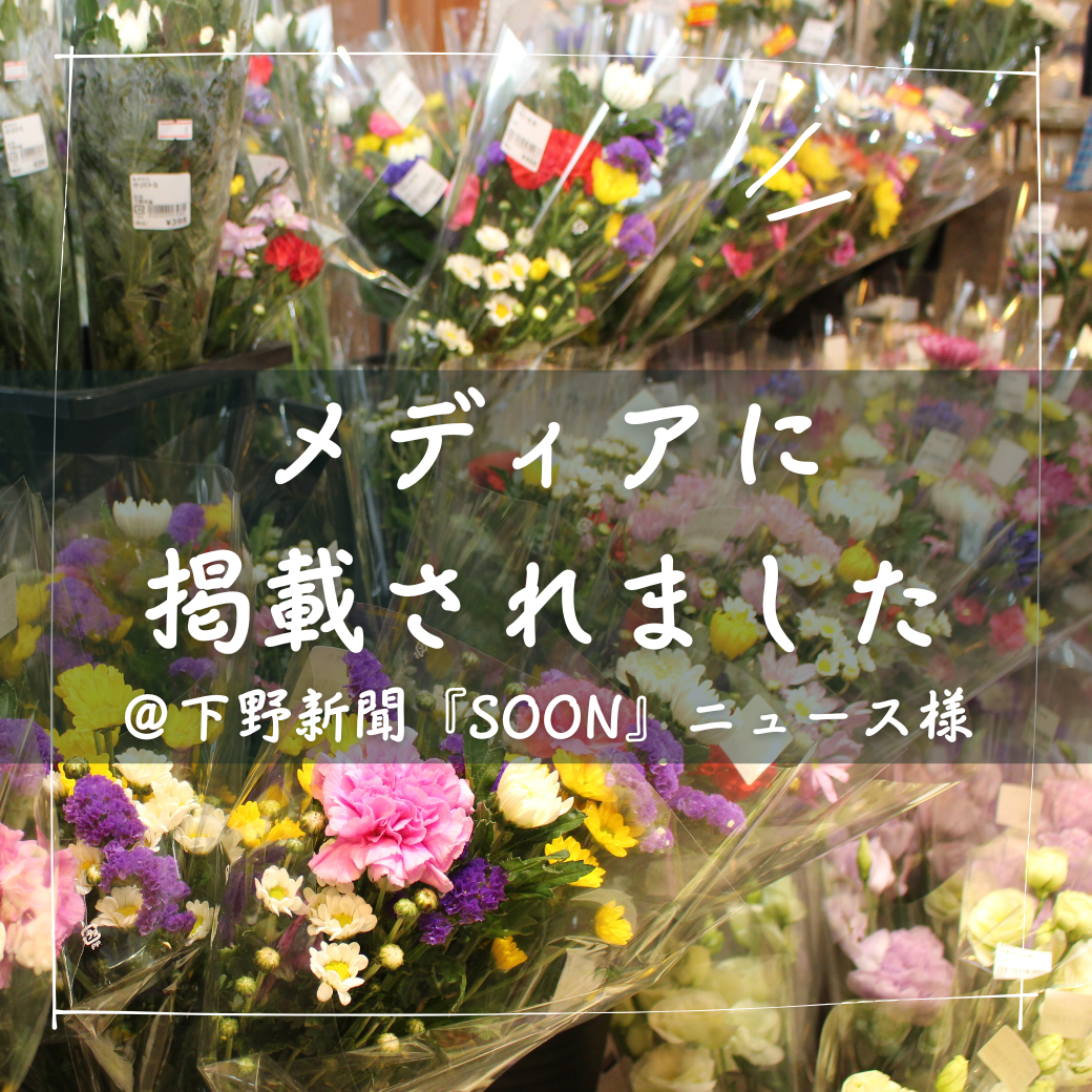 あぜみちお盆の切り花50,000本の記事が「下野新聞『SOON』ニュース」様に掲載されました。